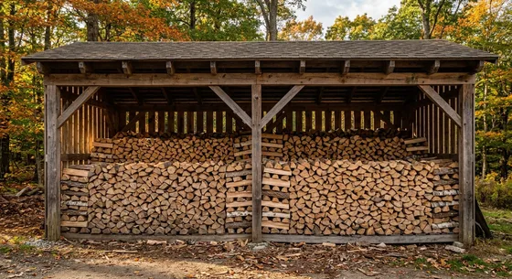 Укладка дров в Речицах, улица Зелёная, 30